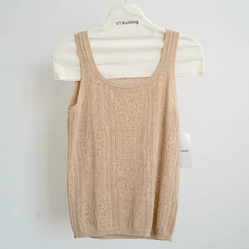 Chaleco de lana de punto para mujer