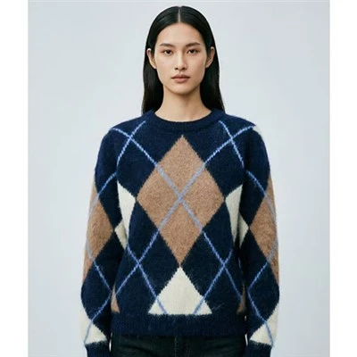 Suéter Argyle Mujer
