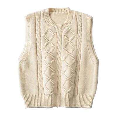 Suéter de punto a rayas con cuello en V de diseñador para mujer