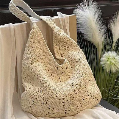 Bolsa de punto de lana de lujo