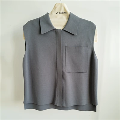 Chaqueta de punto gris retro para hombre
