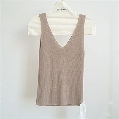 Chaleco con cuello en V para mujer
