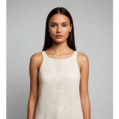 Chaleco sin costuras con cuello redondo de Wholegarment