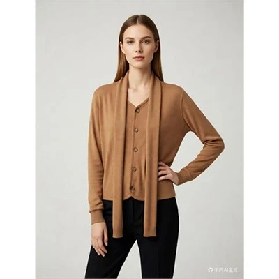 Tops básicos de punto en mezcla de cachemir para mujer