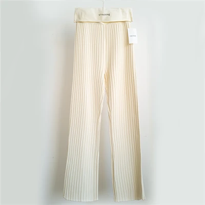 Pantalones de punto para mujer con bolsillos