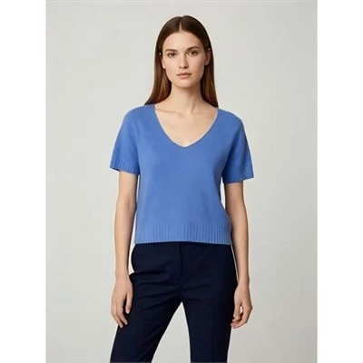 Tops de punto básicos de oficina para mujer
