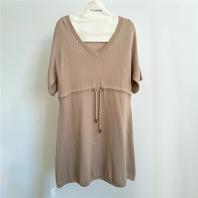 Vestido tipo jersey de canalé para mujer