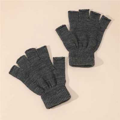 Guantes de medio dedo de lana