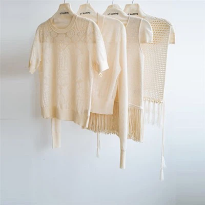 Chaqueta de lana tipo jersey