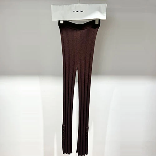 Pantalones De Punto De Lana Mujer